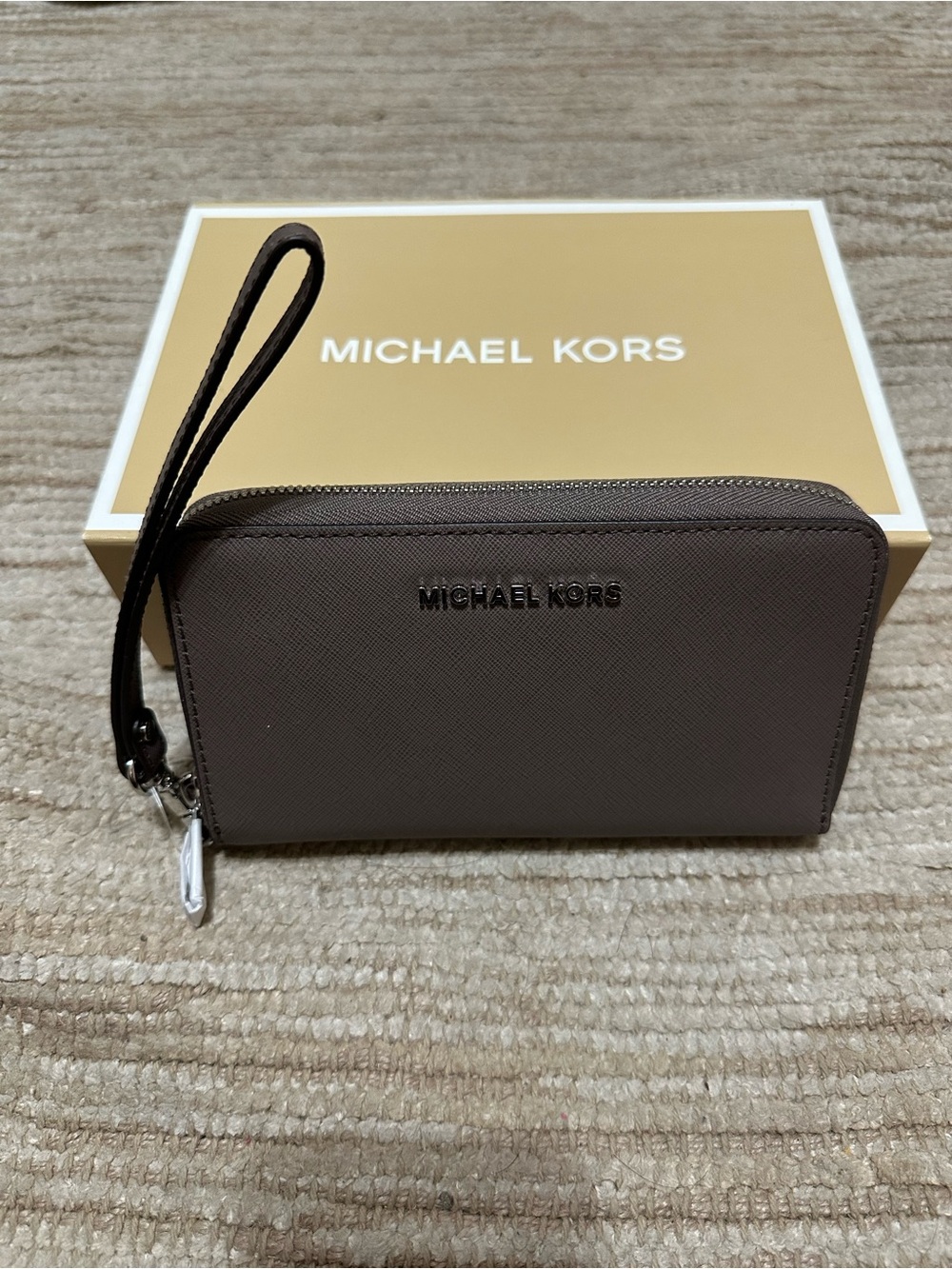 Michael Kors Brown Wristlet Wallet
